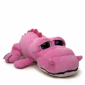 The Petting Zoo Pink Alligator  Crocodile Big Eye Plush Toy